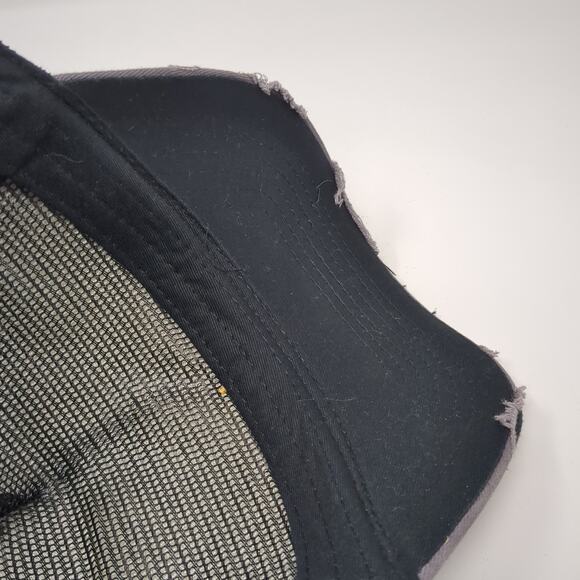 Huskies Snapback Trucker Hat Gray One Size Adjustable Distressed Mesh Back Ha - Picture 8 of 9